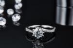 1.30CT White Moissanite And Sapphire Platineve Diamonds Jewelry Engagement Women
