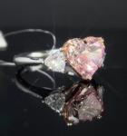 Custom-Made Heart Cut Lab Created Diamond Ring Pink Jewelry 4.03ct Three Stone