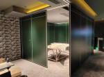 AE100 Operable Wooden Sliding Partition For Living Room