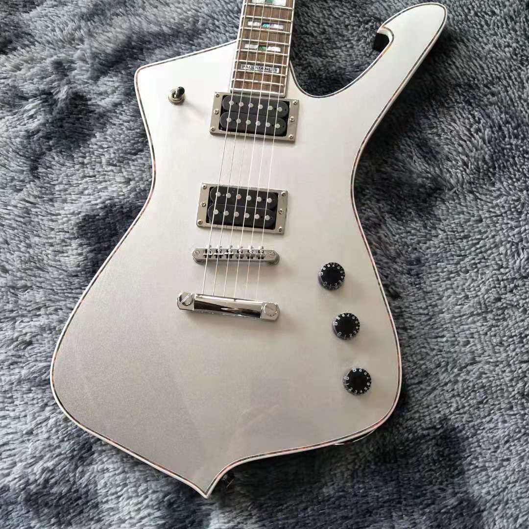 Custom IBANS Silver Finishing Electric Guitar OEM Accept Logo and Shape Customization
