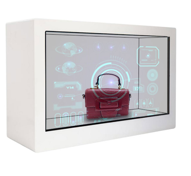 HD 1080P 450cd/M2 32 Inch Transparent LCD Display Case With Touch Screen