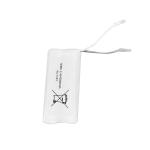 Hight Cycles AA Rechargeable NiMH Battery Pack 2.4V 500mAh White Moulding