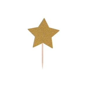 Quality Wedding Dessert Birthday PE Star Cupcake Toppers wholesale