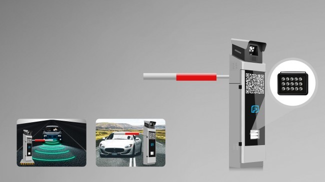 Ticketless LPR Parking System Controller With 3m Straight Arm Barrier