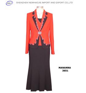 Quality skirt and jacket vest 3 pieces for women suits wholesale