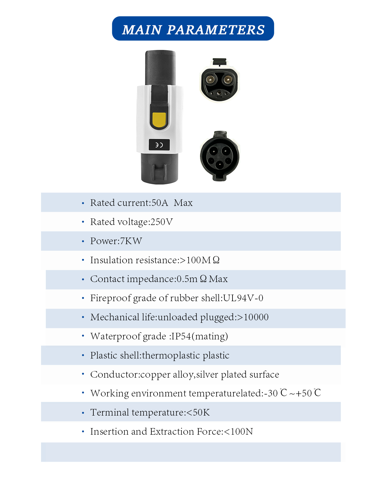 TYPE1 7KW 220V AC Portable EV Charger Adapter for NACS Tesla Car Charging Pile Black Color and AC50A Output Current
