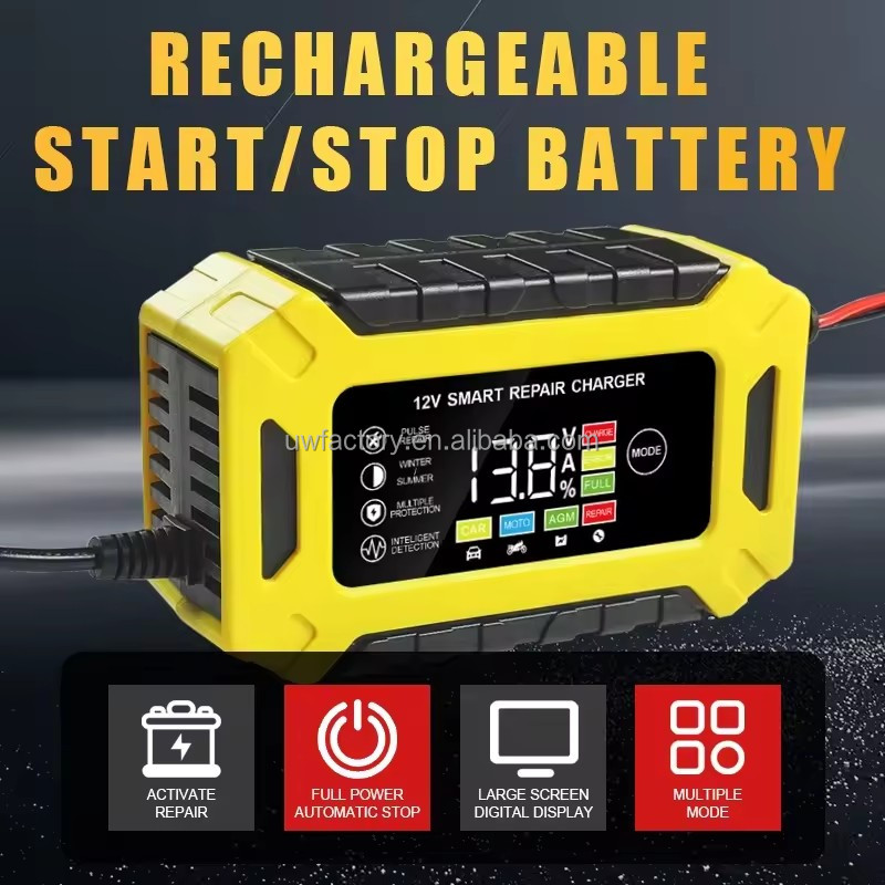 12V 10A Quick Charging Car Battery Charger with Full Intelligent Automatic Repair Function and Low Tension Protection