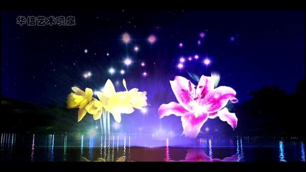 3d Image Water Screen Fountain Construction / Water Curtain Movie Show Self