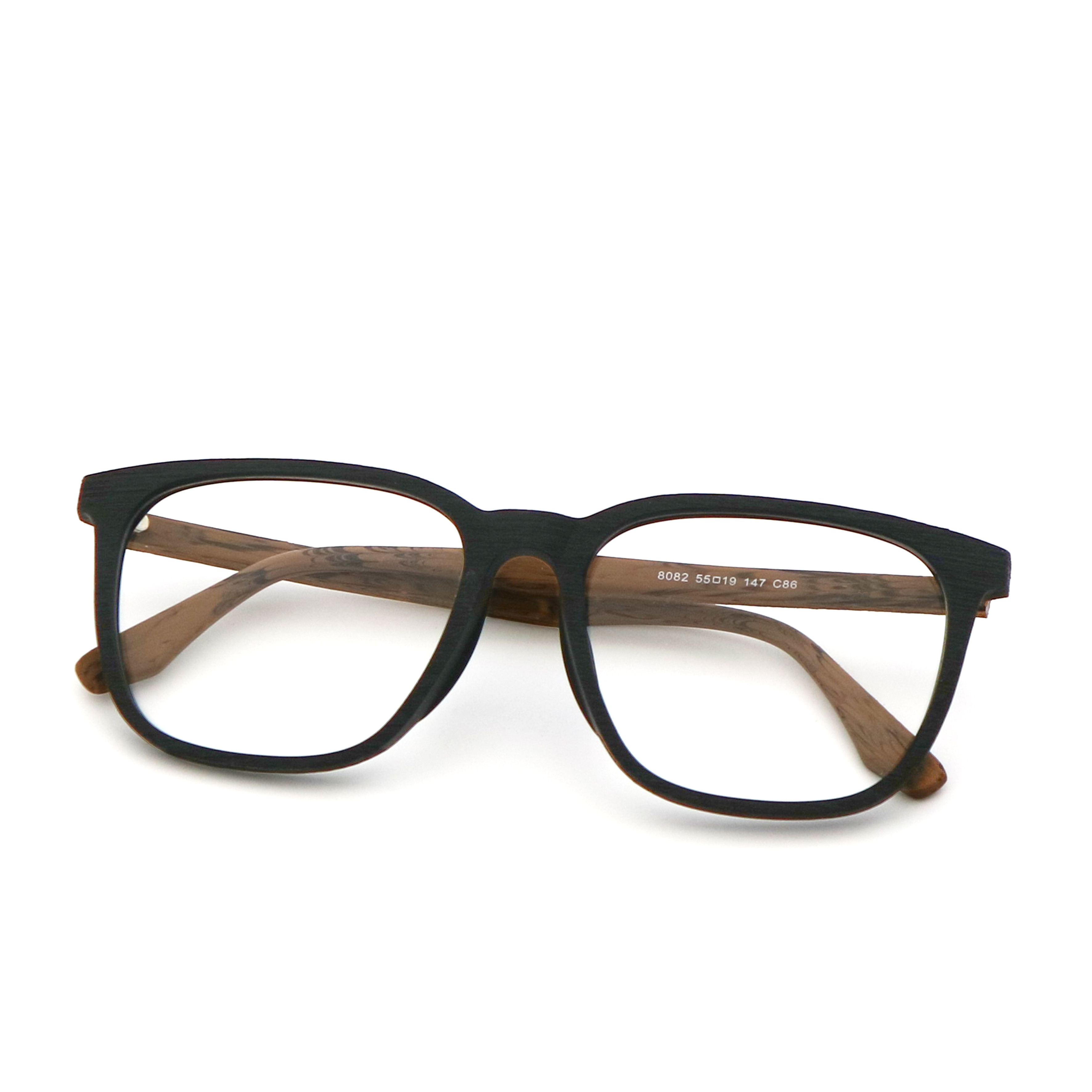 2024 Unique Polygons Wood Grain Acetate Glasses Frame MR 8082