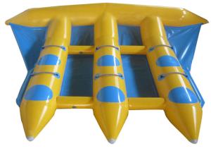 Quality Funny Sea Beach Inflatable Flying Fish , Outdoor Entertainment Inflatable Banana Boat wholesale