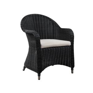 Quality SNUGLANE Black 700mm Depth 640mm Length Rattan Garden Chairs Washable wholesale