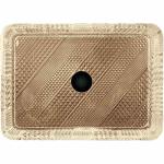 Deep Rectangular Vessel Sinks Bathroom Crystal Light Tea Color