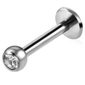 Quality Clear Round Crystal Titanium Piercing Jewelry 16g 8mm Labret Press Fit wholesale