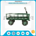Steel Mesh 4 Wheel Garden Cart Load Capacity 150-300kg Powder Coated Finish