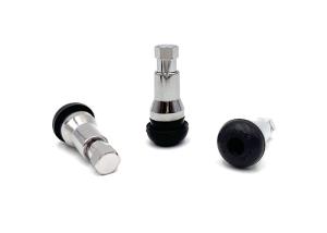 Quality Tubeless Snap In Valve Stems TR413AC 32mm/ 1.25'' Size With Chrome Sleeve wholesale