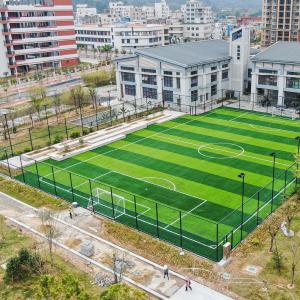 Quality Disease Resistant Artificial Football Turf 16.5 Stitches 8000-15000 Dtex Effective Drainage wholesale