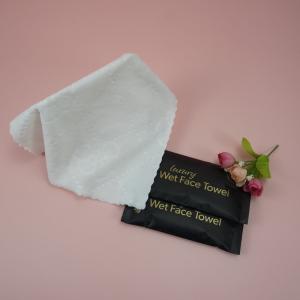 Quality Restaurant Disposable Customized Design Individual Packing Embossed Microfiber Wet Towel wholesale