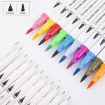 12/24/36/48/60/80/100 Colors Fineliners Water Color Art Markers Pen Dual Tip