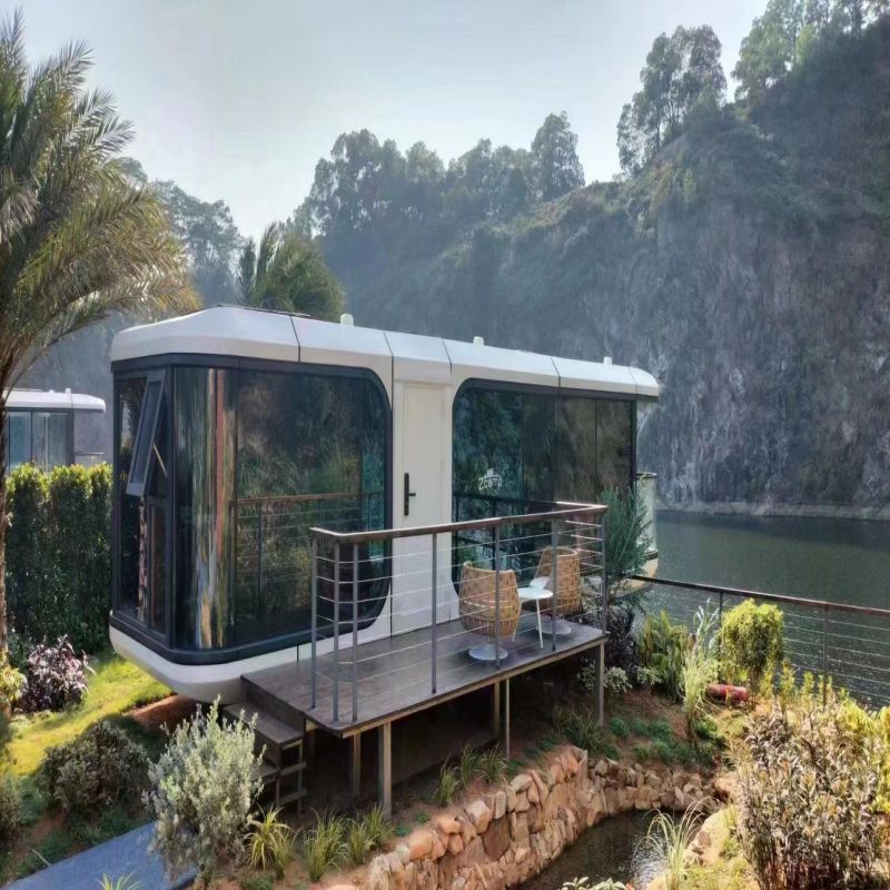Prefab House Fast Install Steel Structure for Luxury Villa Space Capsule Container House