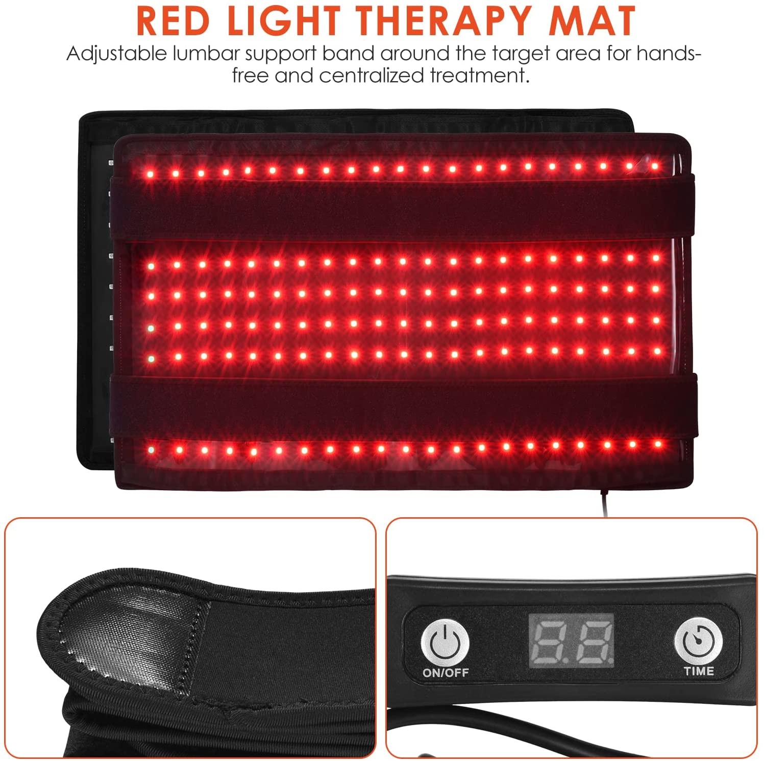 FCC DC12V Infrared Red Light Therapy Belt For Pain Relief