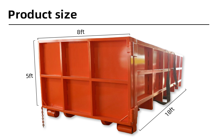 Heavy Duty Roll On Roll Off Dumpster 3000L Capacity Simplify Outdoor Waste Disposal