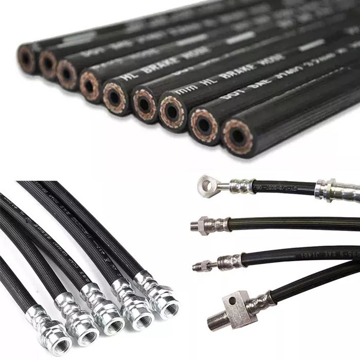3.2*10.5mm Custom Rubber Brake Lines OEM With Protective Cover
