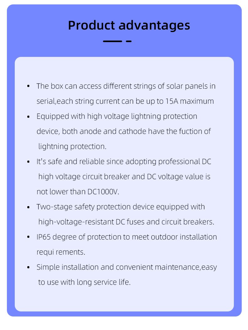 PV Solar DC String Combiner Box 1000v 1500v And Customized Solutions phtotovoltatic combiner box