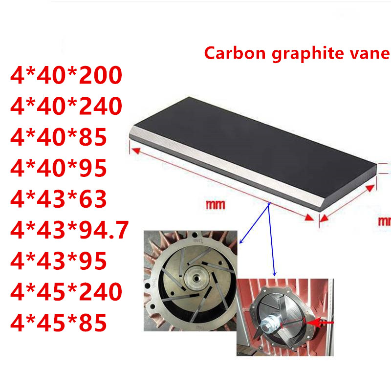 Graphite Blade for Pump Vacuum 225 Vane Vacuum Pump Rotor and Blades Carbon Vane
