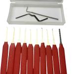 8PCS Locksmithing Tools Stainless Steel Lock Smith Tools Red