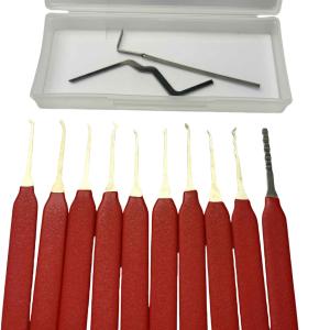Quality 8PCS Locksmithing Tools Stainless Steel Lock Smith Tools Red wholesale