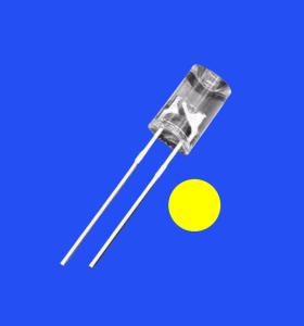 Quality 5mm 1.0Hz 1/2 Duty Cycle Yellow Color 585-595nm 1200mcd 90deg Capacitor Zener Integrated Flangeless Concave LED wholesale