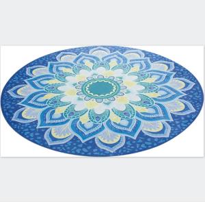 Quality Kundalini Round Anti Slip Mat 1400mm X 3mm Suede Yoga Mats Natural Rubber wholesale