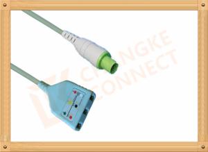 Quality PVC Hellige Servomed 4 ECG Trunk Cable 10 Pin 3 Leads Non Toxic wholesale