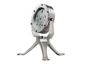 Quality All Size LED Underwater Lights 5mm Tempered Glass With 316 SS Tripod 12V / 24V wholesale