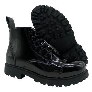 Quality Custom Leather Motorcycle Boots Breathable Round Toe Boots For Men wholesale