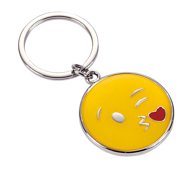 Customized Oil Filled Plated Enameled Zinc Alloy Metal Keychain