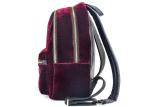 Velvet Casual Lightweight Nylon Backpack , Flannel Ladies Mini Backpack With