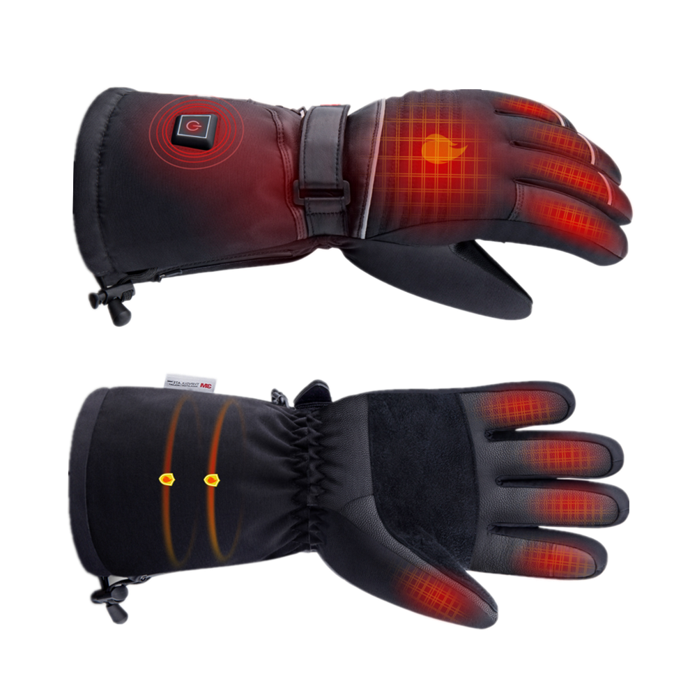 Electric Unisex Rechargeable Heated Gloves 2200mA Waterproof
