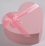 Heart Shaped Bow Knot Chocolate Paper Packaging Boxes Purple Color
