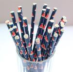 Merry Christmas paper straws party chervon paper straws