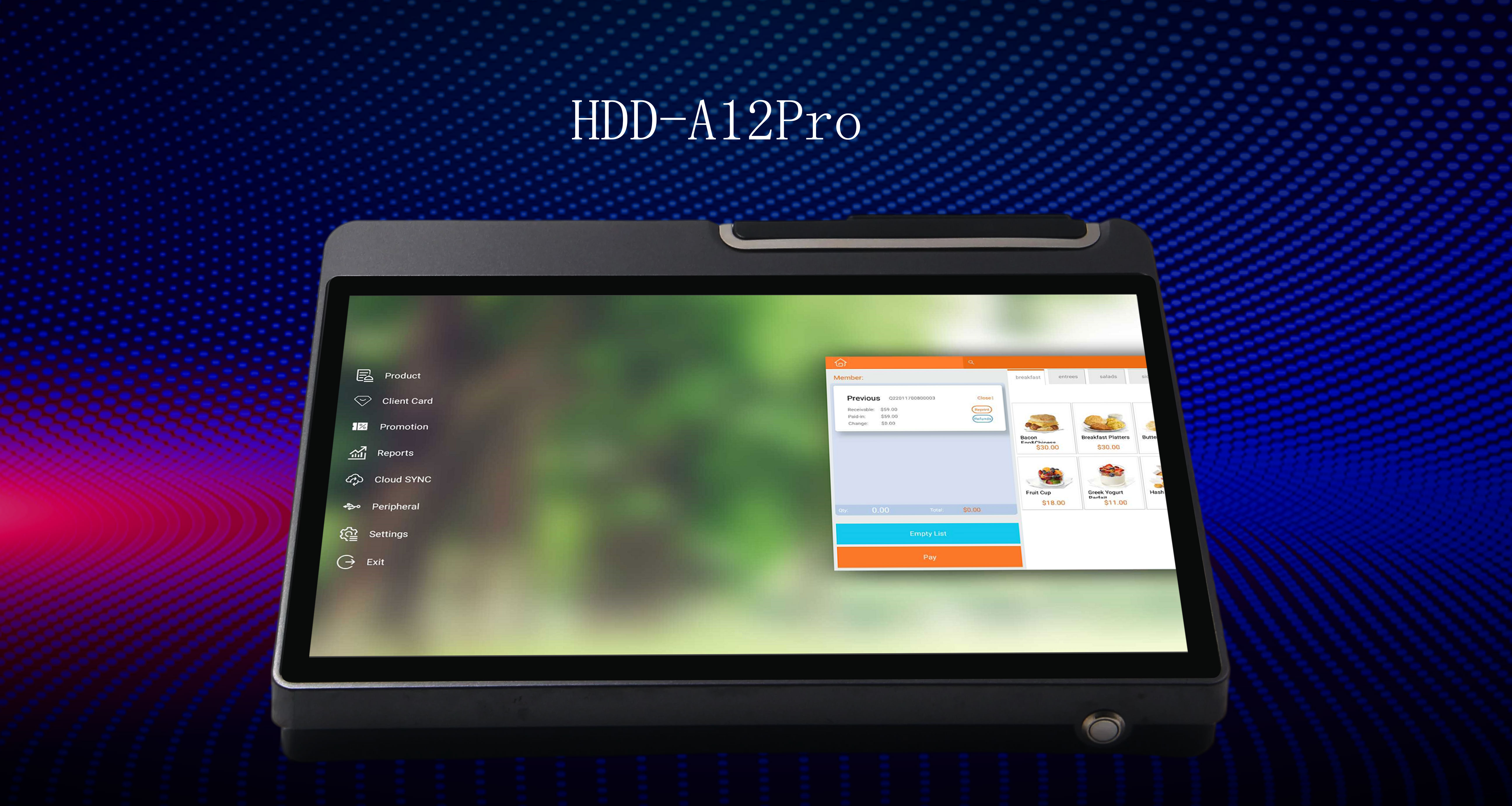 11.6 inch Android POS with Built-in Thermal Printer and 720P Full HD Customer Display