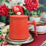 Photos Business Gifts Luxury 900cc Ceramic Tea Pot Set with Coffee Cups and