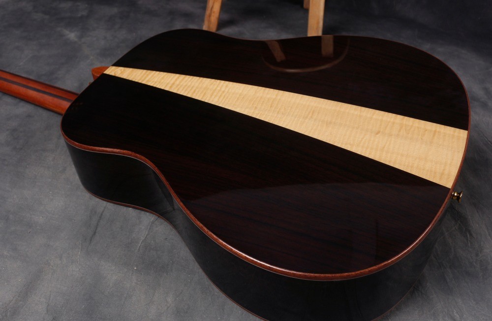 D style solid cedar wood acoustic guitar 41 inch rosewood and maple Flame back Guitar