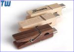 Wooden Clothes Clip Durable Waterproof 2GB Thumbdrives Flash Disk