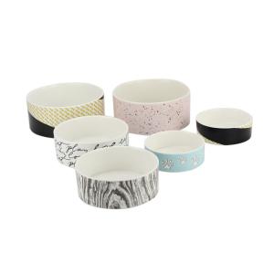 Quality Multiple Size Personalized Ceramic Dog Bowls For Decoration / Promotional Gift wholesale