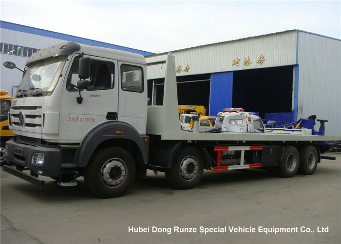 North Benz Heavy Duty Flatbed Wrecker Tow Truck With Hydraulic Winch 25m