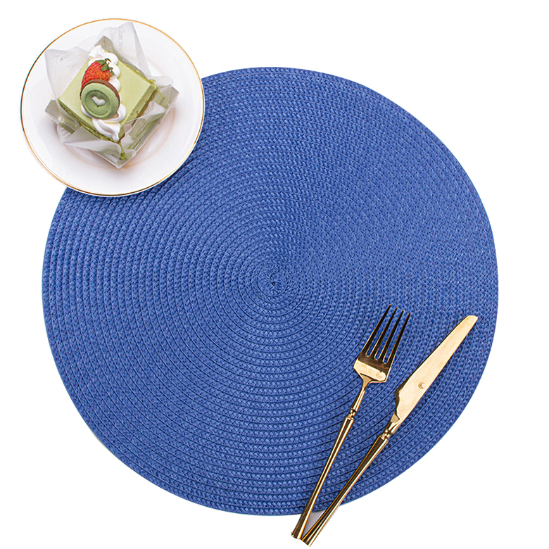 Waterproof Washable Non Slip Mat for Transitional Design Style Placemats in Round Shape