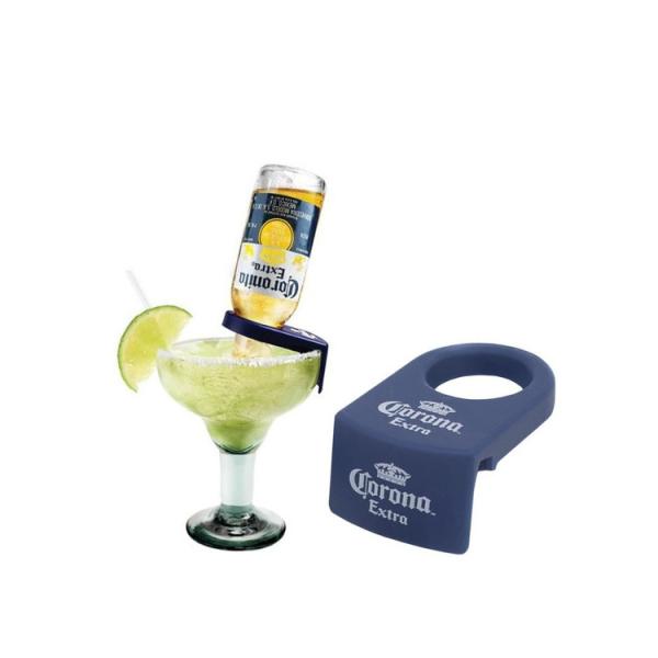 LFGB Branded Wine Accessories Blue CoronaRita Beer Bottle Holder Clip For