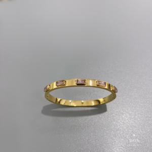 Quality Luxury Large Colored Jewel Buckle Stainless Steel Bangle For Engagement wholesale