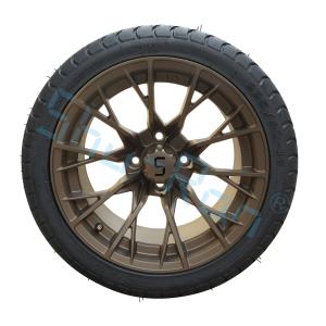 Quality Custom 14'' Bronze Wheels, 225/30-14 Street DOT Approved Tries For Golf Cart ATV wholesale